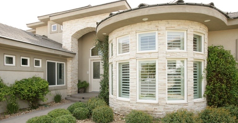 Exterior view of shutters Jacksonville home